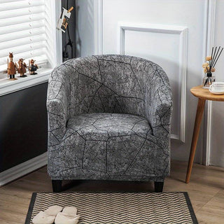 Housse de Fauteuil Crapaud Design - Gris Foncé sur fond gris