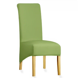 Housse de chaise XL lisse - Radiance Vert sur fond gris