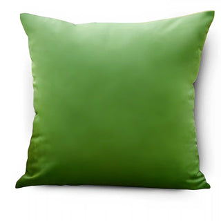 Housse de coussin en Velours - Valeska Vert pomme sur fond gris