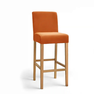 Housse de chaise de bar en Velours - Amelith Orange sur fond gris