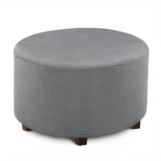 Housse de pouf en Jacquard - Jubilee Bleu sur fond gris