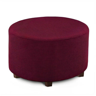 Housse de pouf en Jacquard - Jubilee Bordeaux sur fond gris