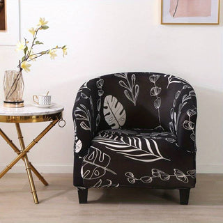 Housse de Fauteuil Crapaud Design - Noir sur fond gris