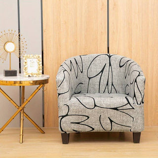 Housse de Fauteuil Crapaud Design - Gris sur fond gris