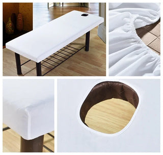 Housse de table de massage - Ninya Blanc sur fond gris