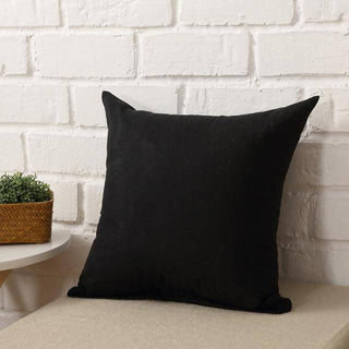 Housse de coussin lisse - Noir 60x60cm sur fond gris