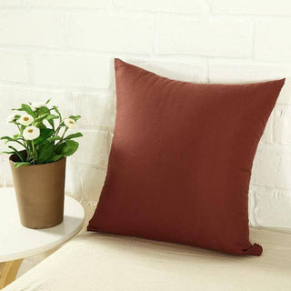 Housse de coussin lisse - Café au Lait 60x60cm sur fond gris