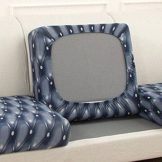 Housse de coussin de canapé Design - Thalira Matelassé sur fond gris