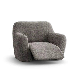 Mediterraneo - Housse de fauteuil inclinable Gris en Microfibre Gris Fauteuil inclinable - 60-110 cm sur fond gris