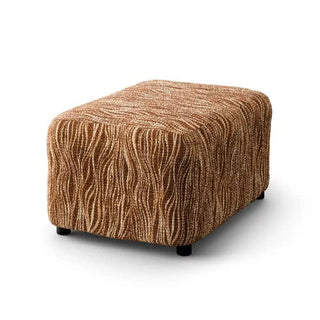 Universo - Housse de pouf/repose-pied Marron en Microfibre design Marron sur fond gris