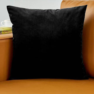 Housse de coussin en Velours - Valeska Noir sur fond gris