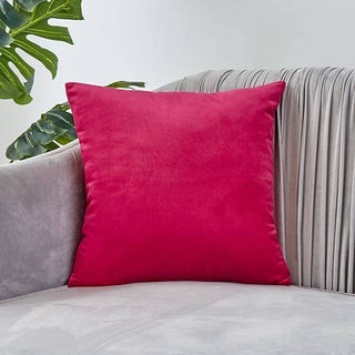 Housse de coussin en Velours - Valeska Rose sur fond gris