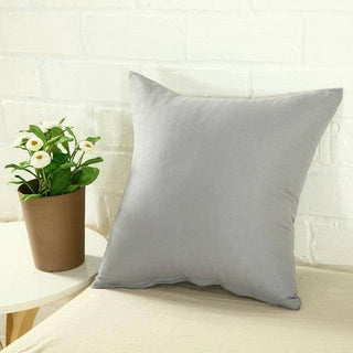 Housse de coussin lisse - Gris 60x60cm sur fond gris